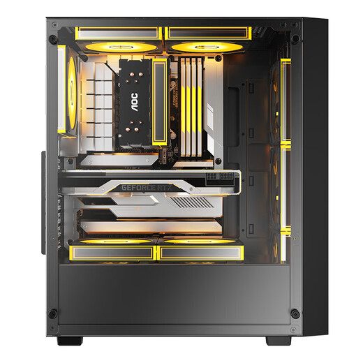 AOCCG276B 台式电脑游戏主机箱（ATX主板/磁吸快拆面板/8风扇位/玻璃侧透/240水冷位/多网孔散热）