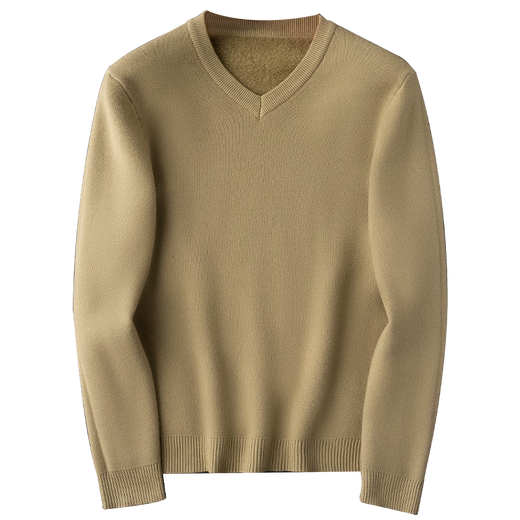 PRIDEME Einteiler für den Winter, verdickter Samt und warmer All-in-One-Pullover aus Samt mit V-Ausschnitt für Männer, langärmliger, schmaler Pullover für Männer, LDK2116-weiß L Gewichtsempfehlung 120-130Jin Jin entspricht 0,5 kg