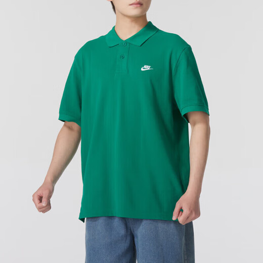 耐克（NIKE）男装夏季新款运动休闲POO衫舒适透气快干短袖T恤衫 FN3895-365绿色 L