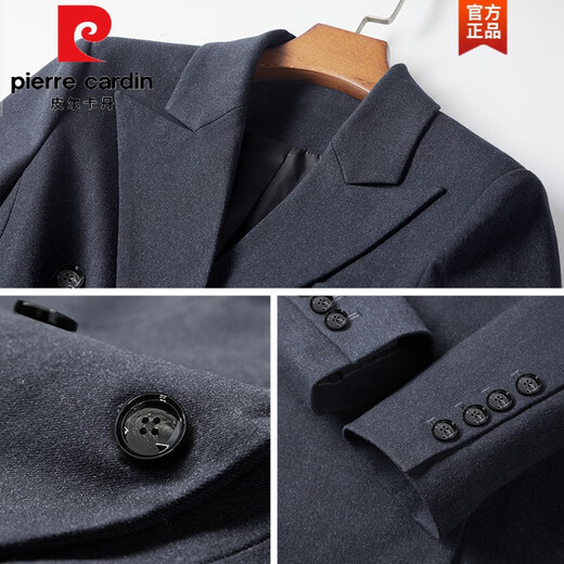 Pierre Cardin Gray Suit Suit Fashionable Professional Wear Temperament Goddess Model CEO Big Brand Noble Suit Two-piece Spring Autumn Winter Dark Gray Suit Thick L