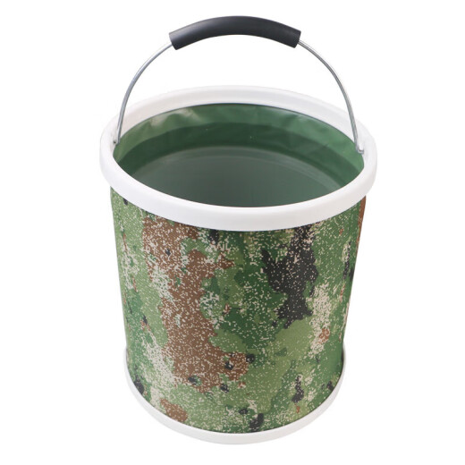 Lai Yuxuan camouflage folding bucket large capacity 11L portable field training camping folding bucket desert starry sky