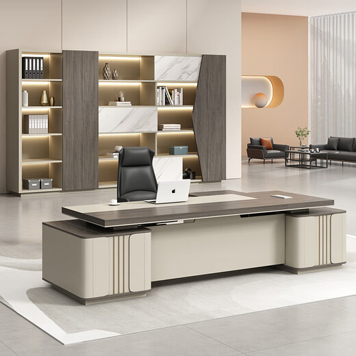 Yongtuo boss desk and chair combination simple modern office president desk executive desk light luxury supervisor manager computer desk