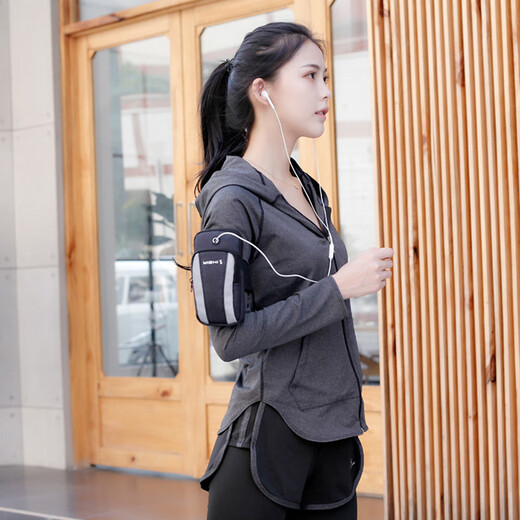 TLXT mobile phone storage bag sports arm bag running wrist bag waterproof fitness equipment unisex Huawei Apple arm sleeve pink 6.6 inches light and breathable