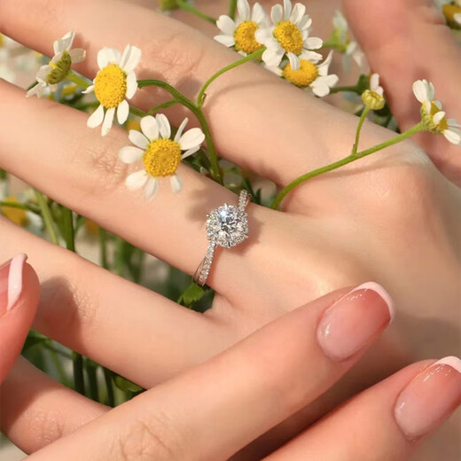 DR. DARLING moissanite diamond ring 1 carat platinum-plated six-pointed star, wedding couple ring for men and women, birthday gift, six-pointed star for women, 1 carat, same day delivery, live