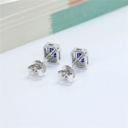 Haikai earrings for women, royal blue gemstone earrings, luxury jewelry, Chinese Valentine's Day gift for wife, girlfriend, sapphire diamond earrings