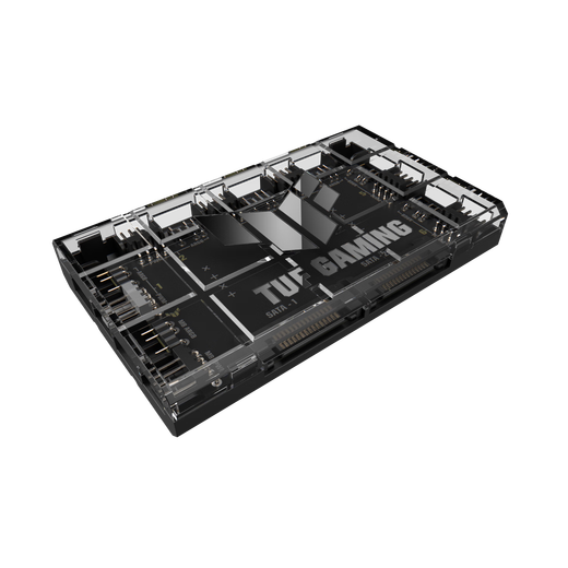 ASUS TUF GAMING TFH-01 fan hub 6 fan control ARGB+PWM/dual SATA power supply/overcurrent & short circuit protection/magnetic design/running indicator light