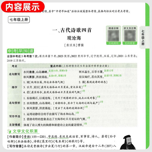 2025新版万唯中考初中文言文完全解读人教版万唯中考语文文言文全解专项训练初一初二初三八九七年级古诗文阅读理解初中语文复习资料 文言文完全解读与中考考点