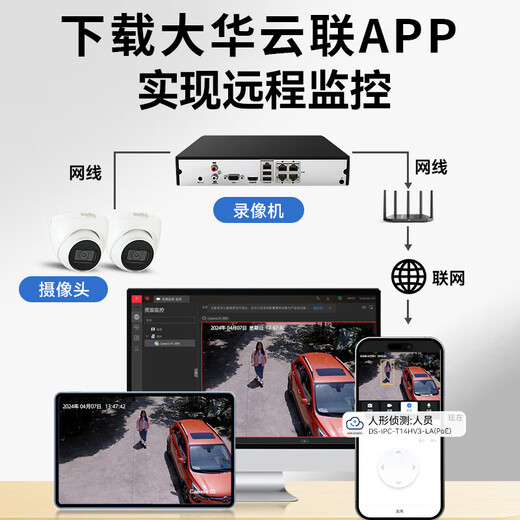 Dahua (dahua) camera 4 million high-definition infrared night vision 50 meters home supermarket store surveillance machine POE network cable power supply waterproof DH-IPC-HDW1430V-A 2.8mm