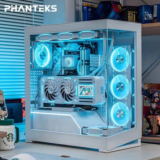 PHANTEKS追风者 NV5白无立柱玻璃ATX游戏台式电脑机箱(支持背插/360水冷/8风扇位/270°海景房/5090)
