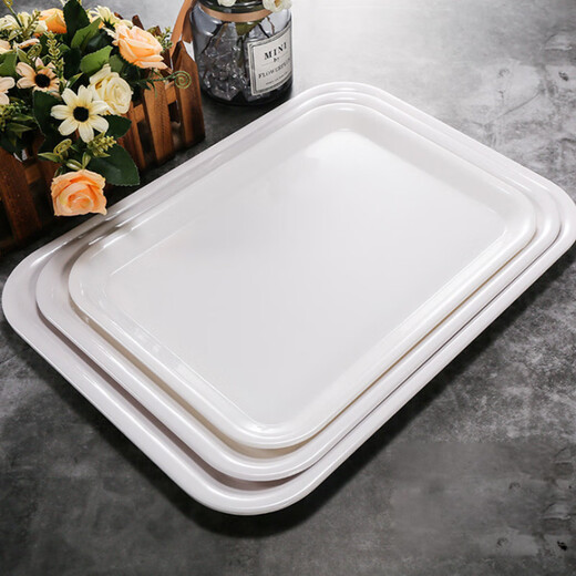 Quanshi A5 melamine tea tray saucer plastic rectangular tray fruit tray food tray canteen rice tray serving tray large