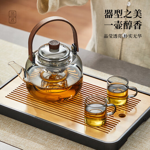 Mingguang teapot glass teapot tea water separation teapot high borosilicate glass kettle glass tea set kung fu teapot