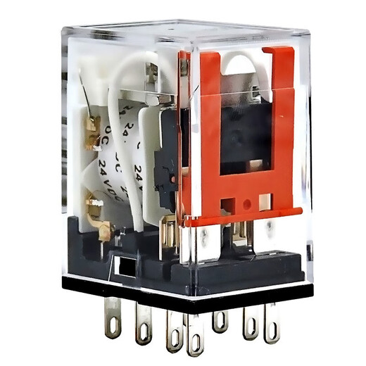 Omron OMRON small DC intermediate relay MY2N-D2 with two poles MY4N-CR-GS with resistance and capacitance 8 feet 14 feet MY4N-CR-GS AC220V with base