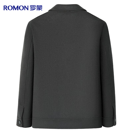 罗蒙【绵羊毛】双面呢羊毛呢子大衣夹克男士秋冬季中青年商务休闲外套