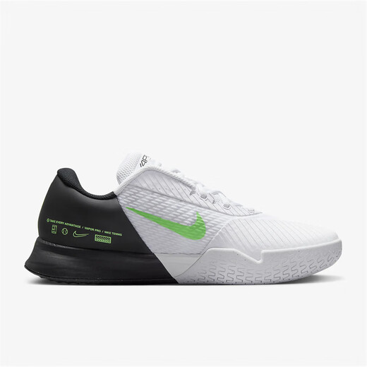 Nike Men's Shoes Court Air Zoom Vapor Pro 2 New Lightweight Breathable Professional Tennis Training Shoes White Green DR6191-105 Standard 38.5/US6