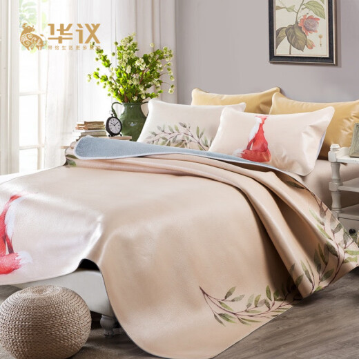 Huayi leather first layer cowhide mat leather mattress 1.8m bed cowhide mat soft mat painted genuine leather soft mat 1.5m qualified product clearance model - Huaqing Rumeng 4.5mm three-piece set 1.8m*2m