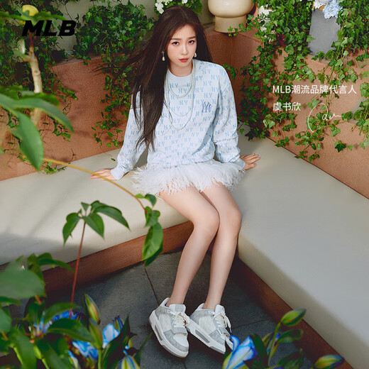 MLB板鞋男女同款虞书欣代言明星同款学长鞋运动休闲鞋3ASXCMM4N 灰色/50GRS 37.5 (235mm)