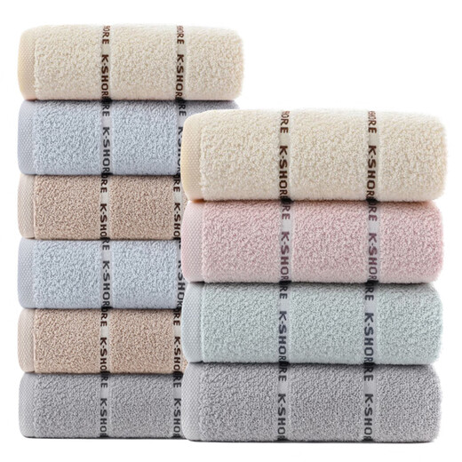
Shantoulin Village KING HORE pure cotton towel 10 packs of towels pure cotton Xinjiang cotton face washing household men and women all cotton soft ga ten packs 1047 packs