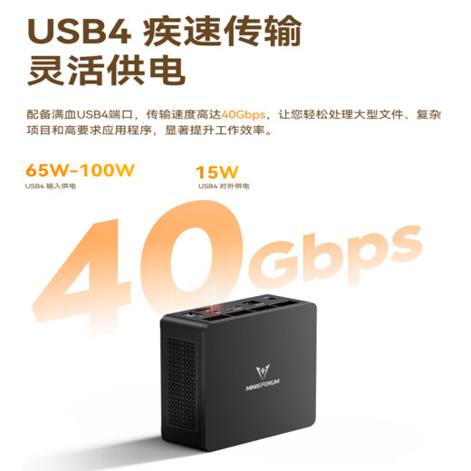 
Mingfan UM870Slim/690Slim Ryzen R7-8745H/R9-6900HX Mini Host Computer Octa-Core Mini Host High Performance Gaming Office Desktop Small Host UM690 Slim (R9-6900HX) 32GDDR5+1TB (