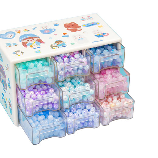 
Changguanxiong children's birthday gifts high-end practical DIY little girl 7-14 years old 12 educational toys 6-10 years old [Experience version] Ice and snow glass-4 colors 200 beads (gift kit + gift bag)