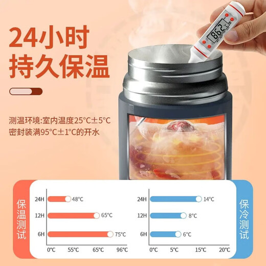 Philips Stew Beaker 316 Stew Kettle Insulated Lunch Box Stewed Beaker Stainless Steel Insulated Bucket Wide Mouth Large Capacity Stew Pot 316L Steel + Table Spoon + Bag Dawn White 600ml