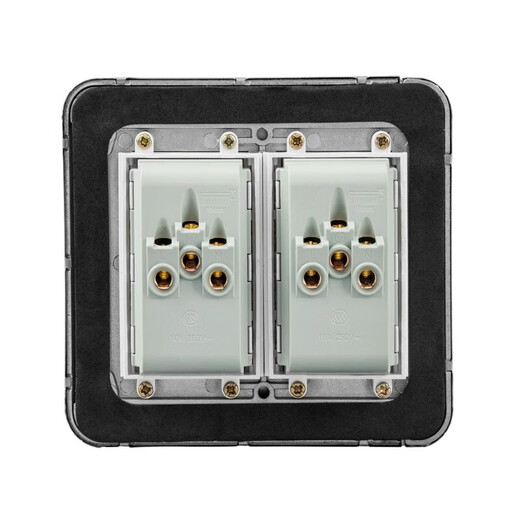 International Electrician (FDD) hidden flat push floor socket ultra-thin sliding cover stainless steel waterproof push-pull floor socket silver ten holes