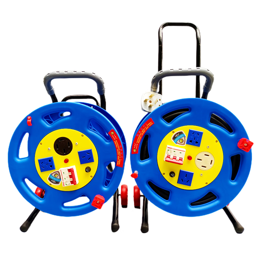 Three-phase 380V mobile cable drag reel reel reel 20 meters 30 meters 50 meters power extension terminal block 50 meters line 2.5 square lines line + reel set