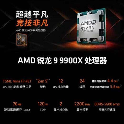 AMD Ryzen Ryzen Desktop CPU -Prozessor R7 7700X SET 7800X3D R5 9700X3D 7500F 9500X AMD RYZEN 9 9900X Boxed