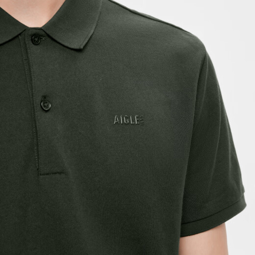Aigle Frühlings- und Sommer-Herren-Coolmax coole Feeling DFT Schnelltrocknend schwitzend im Freien kurzärmelige Polot-Hemd Grüne Algen AJ694 L (180/96a)
