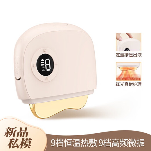 塞尔兰斯黄铜刮痧板电动刮痧仪脸部面部按摩器脸部按摩仪刮痧神器  白色