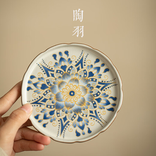 Tao Yu imitation Song Dynasty Ru Kiln Dunhuang Feitian bamboo hat Sancai bowl anti-scalding household Kung Fu tea set large capacity ceramic tea bowl Imitation Song Dynasty Ru Kiln Dunhuang Feitian bamboo hat bowl