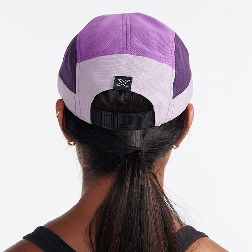 2XU light speed series sports peaked caps for men and women, outdoor cycling and fishing baseball caps, sun protection hats, cream pink/violet, one size fits all