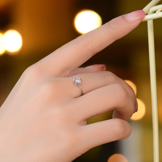 Tico fashion ring for women set with diamond platinum ring closed diamond ring proposal wedding ring birthday gift