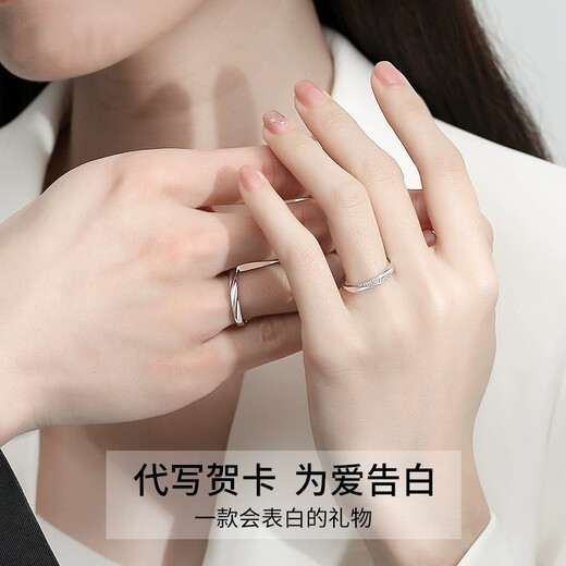 EothPT950 Platinum Moissanite Diamond Möbius Ring Couple Ring A Pair of Rings for Girlfriends as Birthday Gifts A Pair of PT950 Platinum Couple Rings + Certificate