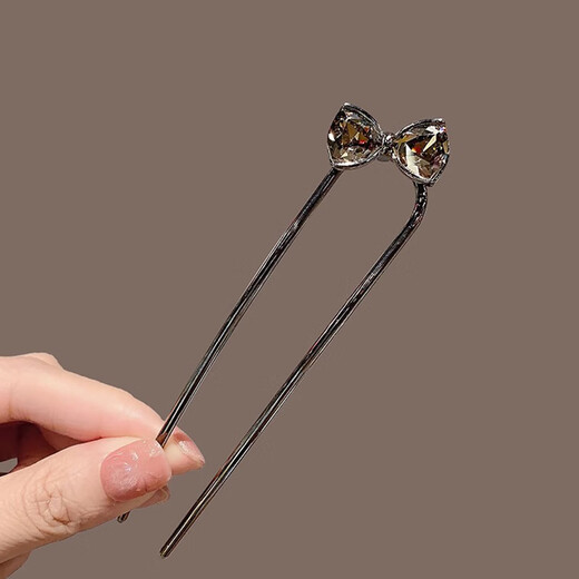 Two Worlds of Love French Cheongsam Hairpin Women's Hairpin Simple Hairpin U-shaped Hairpin Headgear Ancient Style Costume Hairpin Hairpin Bowknot Hairpin