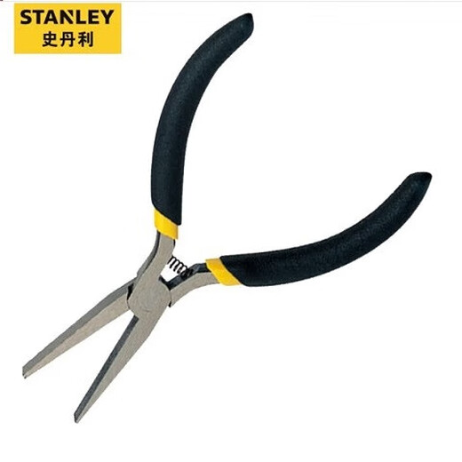 Stanley (STANLEY) black handle mini flat nose pliers flat nose pliers flat nose pliers toothless pliers 5 inches 84-122-23