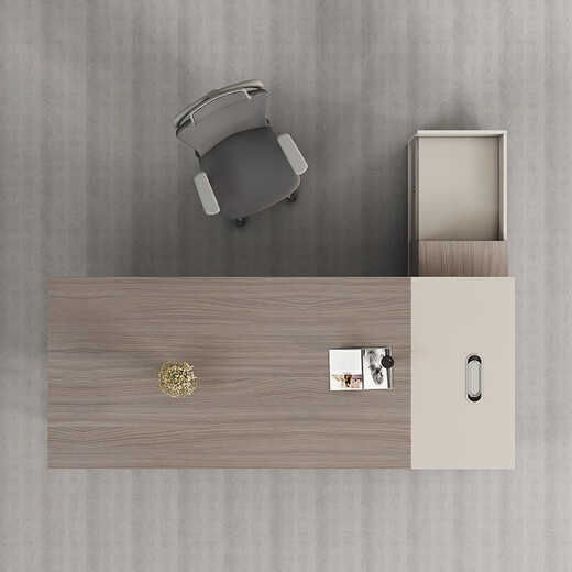 OUDITU boss desk office desk simple modern manager desk supervisor desk and chair combination office furniture president desk executive desk South American Cherry 1.6m supervisor desk + mobile side cabinet