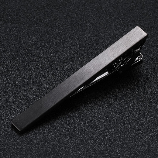 Handsome men's gold silver tie clip business formal wear simple wedding men and women pin Korean version security collar clip fashion glasses tie clip [gift box]