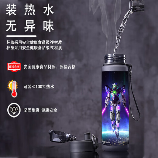 OUOETY机动战士高达水杯男孩小学生儿童水瓶夏天塑料男童直饮杯子 560ml 560ml塑料杯KK3271高达