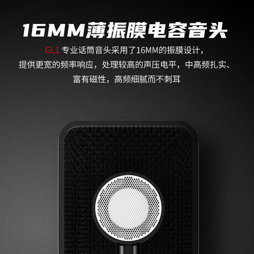 TAKSTAR GL1 condenser microphone computer recording mobile phone live broadcast external sound card equipment set GL1 + large cantilever bracket + pop-up cover