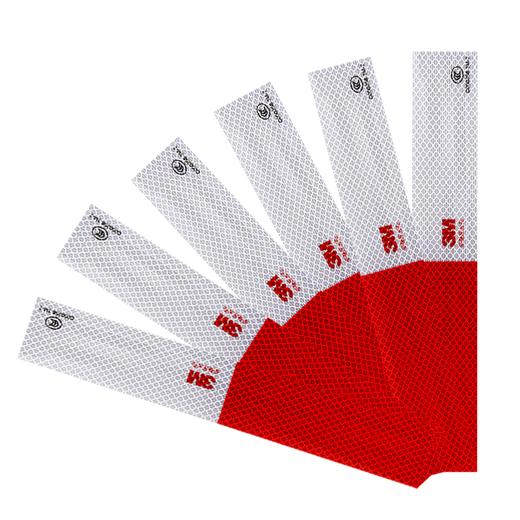 3M车身反光条 国标3C认证983D棱镜汽车货车反光标识 车贴 10片3米SN 国标983D半切款10片3米