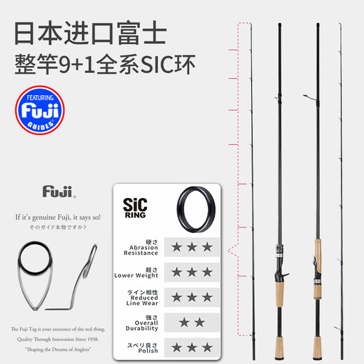 桑巴路亚桑巴舞者路亚竿虫杆范用直枪柄裸杆超轻全富士sic导环鳜鲈鱼专用 2.07m C692-MH枪柄
