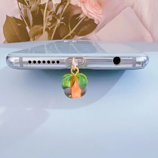 Ye Yu is suitable for Shishi Ruyi Career Success mobile phone dust plug mobile phone chain charging port plug headphone plug Apple Huawei anti-lost persimmon dust plug (typec)