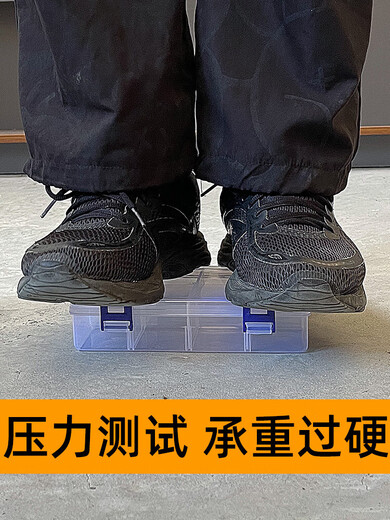 Multi-grid parts box jewelry box electronic components transparent plastic building block storage box small screw classification grid 10 grids can be separated