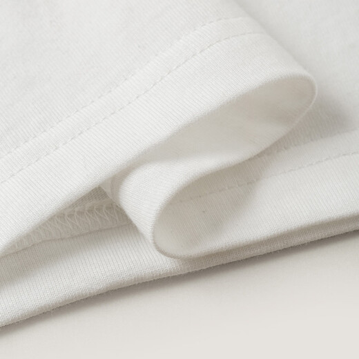 INMAN pure cotton comfortable and fun embroidered white T-shirt for women 2026 spring new loose comfortable casual versatile top off-white-rabbit-K18518440H1 L