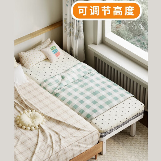 Yunjie iron art children's splicing bed can be lifted and lowered, and the adult can sleep in the bedroom bed seamless splicing artifact.