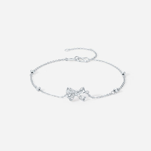 Saturday Fu PT950 platinum bracelet for women platinum bow bracelet birthday gift B0714908 16+3cm about 2.32g