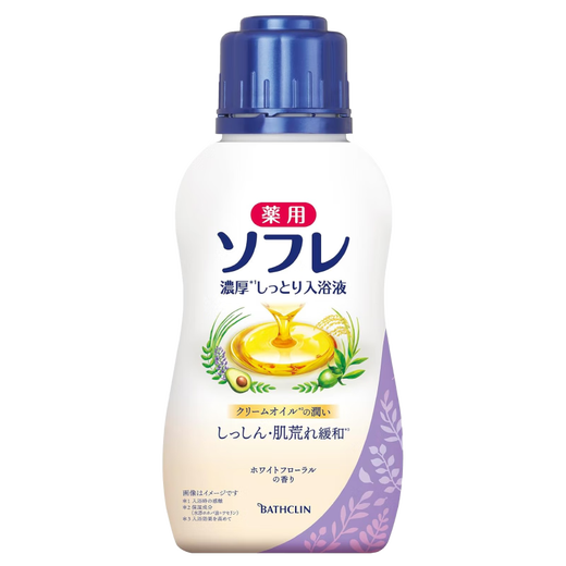 BATHCLIN bath salt foot bath foot bath powder 480ml (floral fragrance) moisturizing, moisturizing and softening cuticle imported from Japan