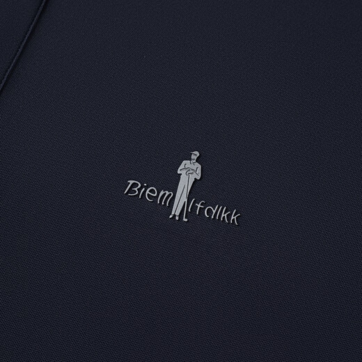 Biyinlefen Anti-UV sunscreen and easy care Spring and autumn men's fashionable sports and leisure outdoor lapel long-sleeved polo shirt for men 25 navy blue M (100)