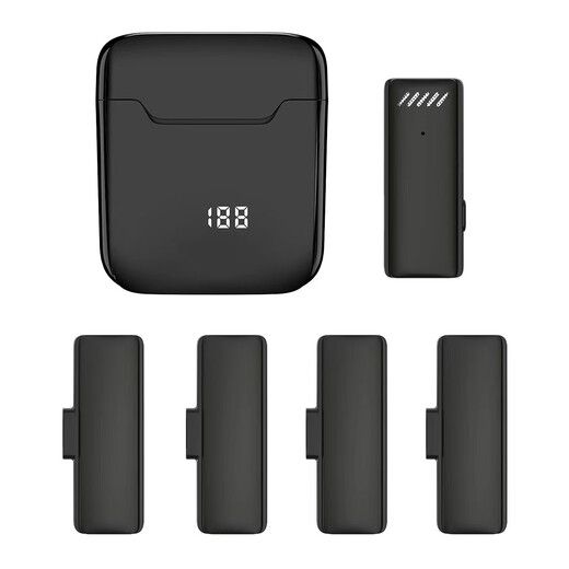 Yingyinda one-shot multi-receiver microphone, intelligent noise reduction, wireless lavalier type automatic connection, suitable for Apple, Android mobile phones and computers, multi-platform simultaneous live broadcast, charging compartment, OTG radio microphone, 2 microphones and 8 receivers (eight mobile phone live broadcasts, 2 microphones can only be used alternately). Please be sure to note the mobile phone interface when placing an order.