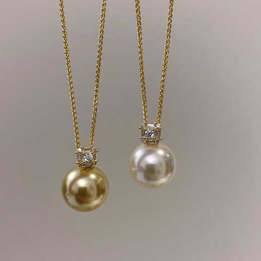 Chihuan Classic Princess Diana Golden Pearl Sterling Silver Single Pendant Necklace Exquisite American-made 14k gold non-fading Chopard clavicle chain American-made 14k gold-covered chain + sterling silver single pendant dry rose